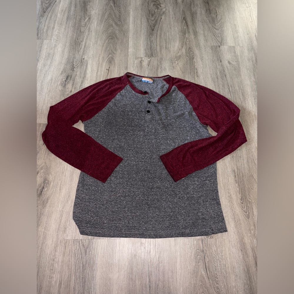 Burnside ~ Grey/Burgundy Longsleeve (Men’s)
